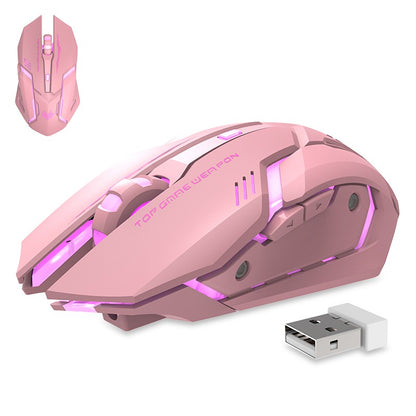 Wireless Optical Mouse Pink Mouse Wireless USB Mouse Wireless Pink Notebook Mouse Cute Computer Mouse Mute Bluetooth