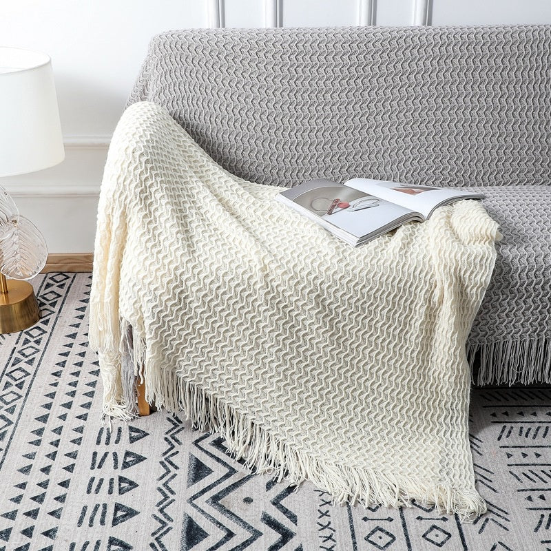 Home Sofa Knitted Blanket Comfortable Blanket Korean Style Throw Soft Blanket Nordic Home Office Blanket