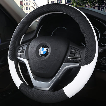 Car Steering Wheel Covers 38cm Universal Leather Cushion Cover Universal Classic Color Matching Handle Auto Accessories