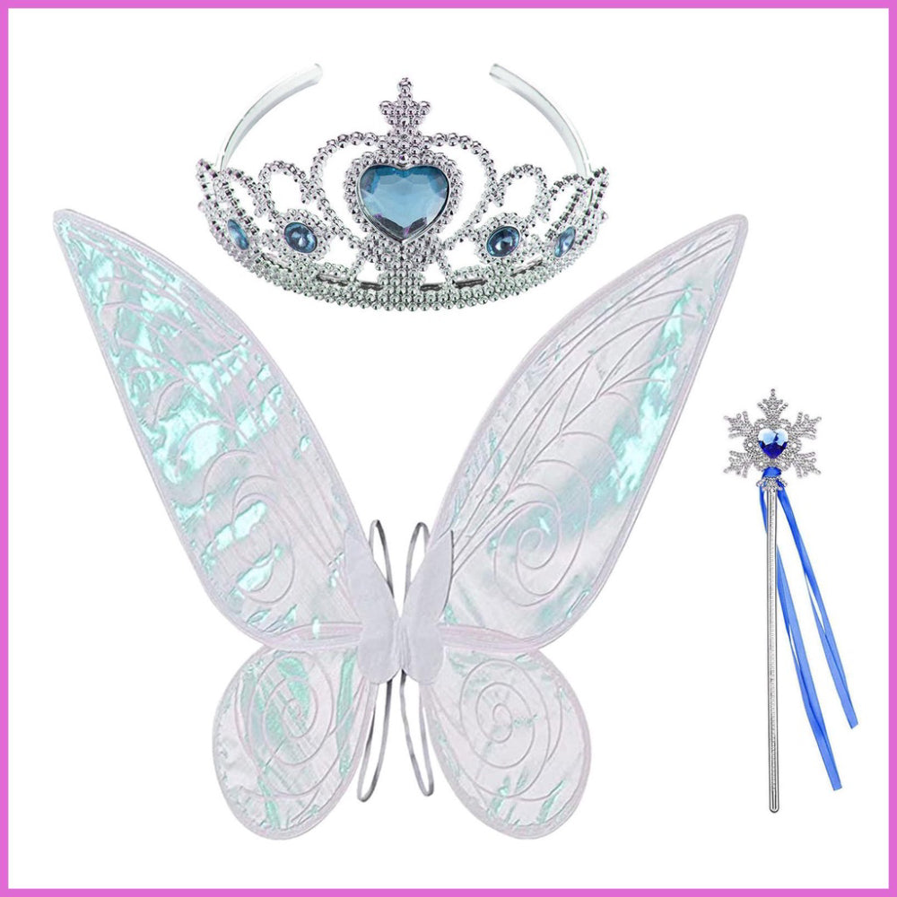 Fairy Wings Cosplay Large Large Butterfly Wings With Crown Girls Women Adults Fairy Wings Crown Wand Set