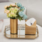 Crystal Tray Decorative Organizer Dessert Serving Nordic Style Retro Hollow Gold-plated Luxury Home Stylish Decoration