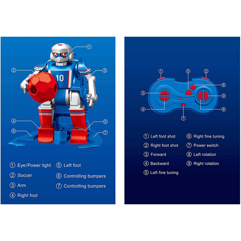 Kids Football Robot Toy With Remote Control Soccer Robot 2.4GHz RC Simple And Sensitive To Control Supports Multiplayers