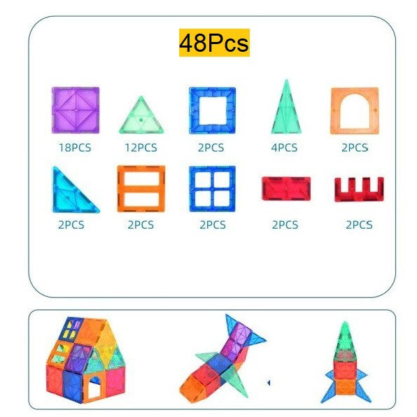 Magnetic Building Block Educational Magnet Toys Shape Children Kids Gift 48 Pcs or 78 Pcs or 120 Pcs