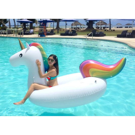 Large floatie beach unicorn inflatable float swimming pool party floats