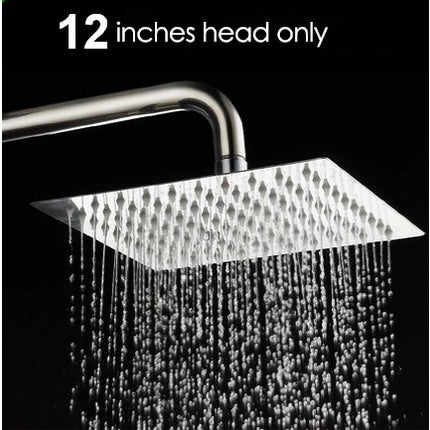 6 and 12 Inches Ultra Thin 201 Stainless Steel Rain Square Shower Head Only