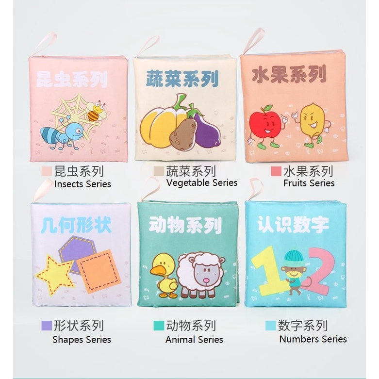 Children Chinese Pinyin Cloth Book Crinkle Sound Kids Storybook Educational Baby Crinkly