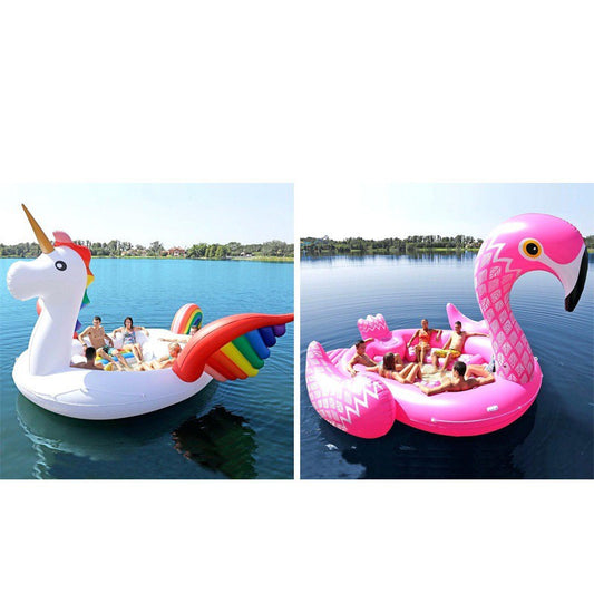 Giant Flamingo Unicorn Pool Float Inflatable Beach Party Swimming Floating Boat Toy Summer Rest Water Air Mattress Adult