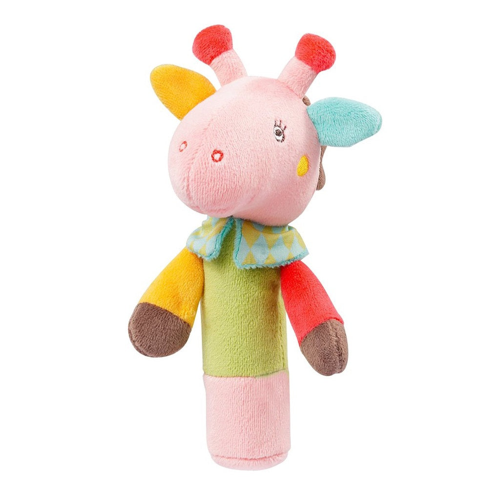 Baby Soft Toy Stick Rattle Squeezing Sound Rattling Squeeze Hand Infant Animal Cartoon Grip