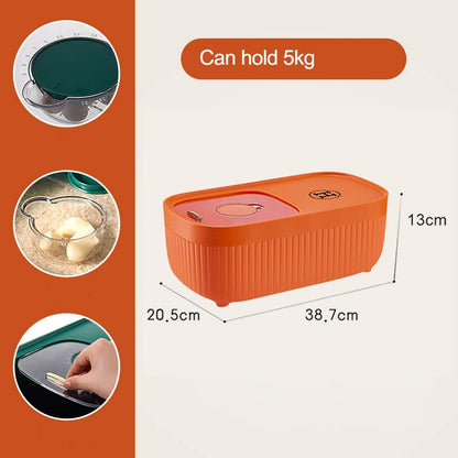 Kitchen Rice Airtight Container 5KG 10KG 15KG Bucket Nano Insect Moisture Proof Grain Sealed Jar Home Storage Air-tight