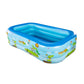 PVC Inflatable Kids Pool Large Inflatable Swimming Pool Kolam Mandi 3 Ring Rectangular Family Swimming Pool