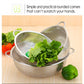 Kitchenware Stainless Steel Fine Mesh Strainer Colander Rice Vegetable Sieve 2 piece set (Pot + Drain)
