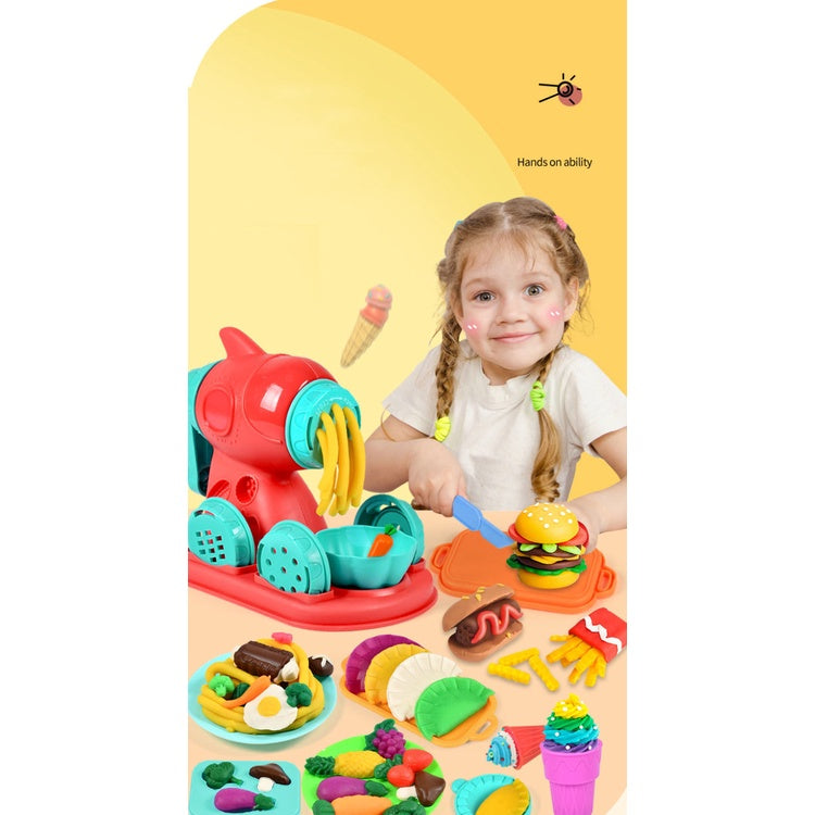 Play Doh Set Pretend Play Dough Playdough Plasticine Slime Set Play-Doh Slime PlayDoh Making Hamburger Noodle Machine