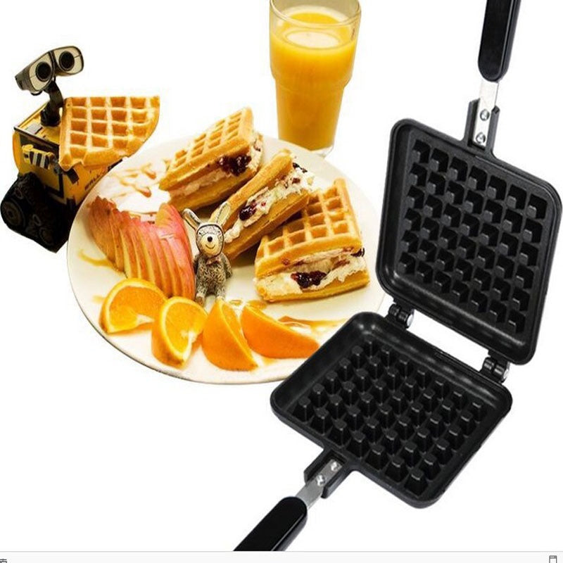 Non-Stick Waffle Maker Household Kitchen Waffle Baking Mold Gas Pan Bubble Egg Cake Oven Breakfast Durable Baking Tool