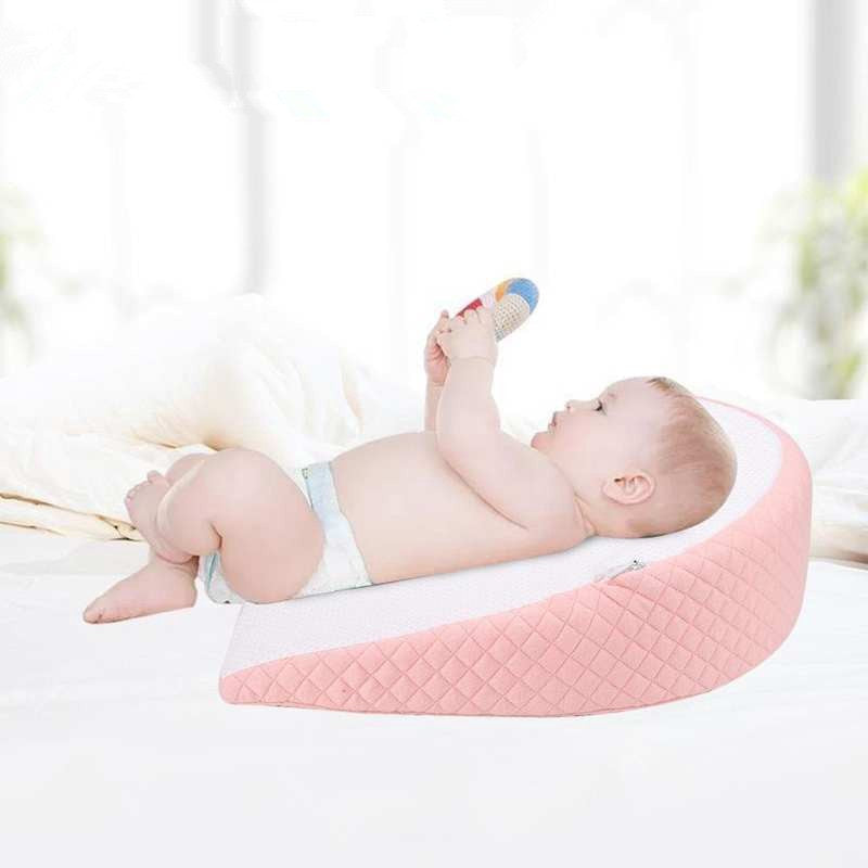 Baby Breastfeeding Pillow Newborn Slanted Position Anti-Reflux Triangular Ramp Pad Non-slip Cotton 31 x 10cm Pillow