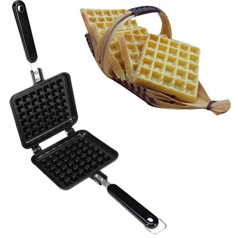 Non-Stick Waffle Maker Household Kitchen Waffle Baking Mold Gas Pan Bubble Egg Cake Oven Breakfast Durable Baking Tool