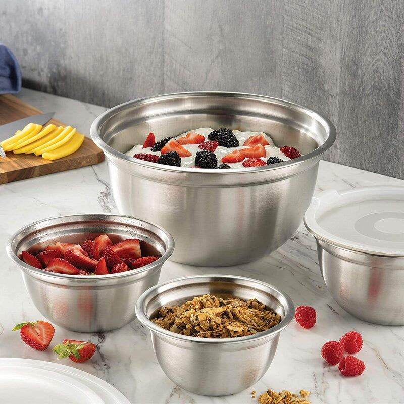 Premium Stainless Steel Mixing Bowl Salad Bowl Baking Usage Kitchen Cooking Mixing Bowls For Salad Cooking Baking Tools