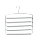 Pants Hanger 5 Layers Stainless Steel Non-Slip Foam Swing Arm Space Saving Clothes Slack Hangers Storage Organizer