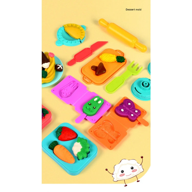 Play Doh Set Pretend Play Dough Playdough Plasticine Slime Set Play-Doh Slime PlayDoh Making Hamburger Noodle Machine