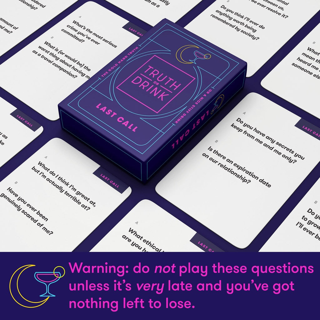 Truth or Drink - Fun Drinking Card Game Party Game Adult Birthday Drinks Strategy Party Camping Board Game