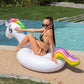 Rainbow unicorn float, giant and large floaties, for swimming pool and party