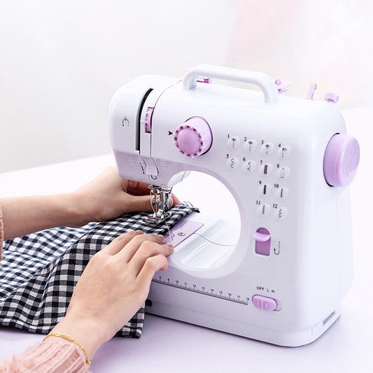 Upgraded Sewing Machine (12 stitches) 3 pin plug warranty needle thread can add Sewing Kit