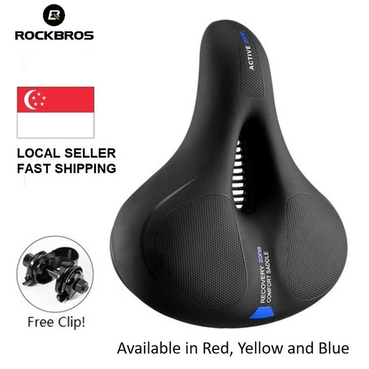 Rockbros Bicycle Saddle Seat Waterproof Wide Comfortable Cushion Bike Cushion