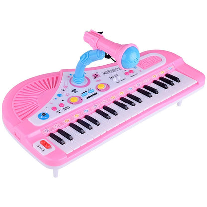 Kids Piano 37 Key Keyboard Piano Musical Toy With Microphone For Children's Toy Musical Instrument