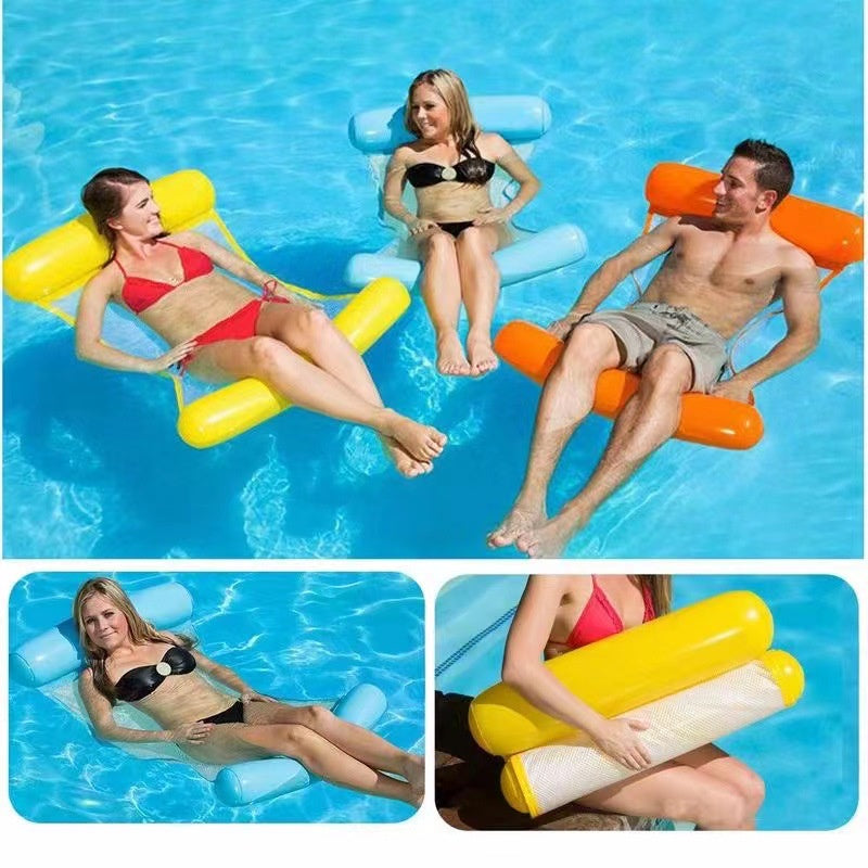 Water Toy Deck Chair Swimming Equipment Pool Party Water Hammock Deck Chair Inflatable Floating Bed Swimming Inflatables