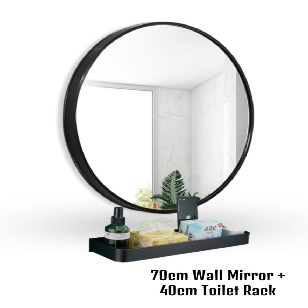 Copy of Wall Hanging Round Mirror Bathroom Toilet Living Room Corridor Bedroom Wall Mounted Black Mirror 40/50/60/70cm