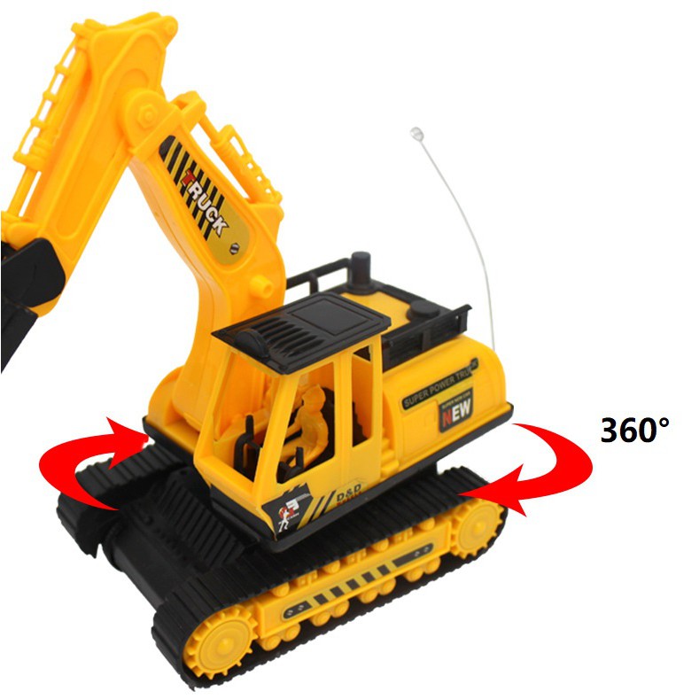 Kids Remote Control Excavator Car Toy Truck Construction Vehicle Movable Transport