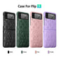 Pink Violent Bear Phone Case For Samsung Galaxy Z Flip 3 Leather Case Camera Screen And TPU Hinge Shockproof Protection