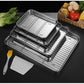 Premium Stainless Steel Oven Baking Tray Removable Cooling Rack Set Plate BBQ Tray Pan Dish Grill Mesh Kitchen Tool