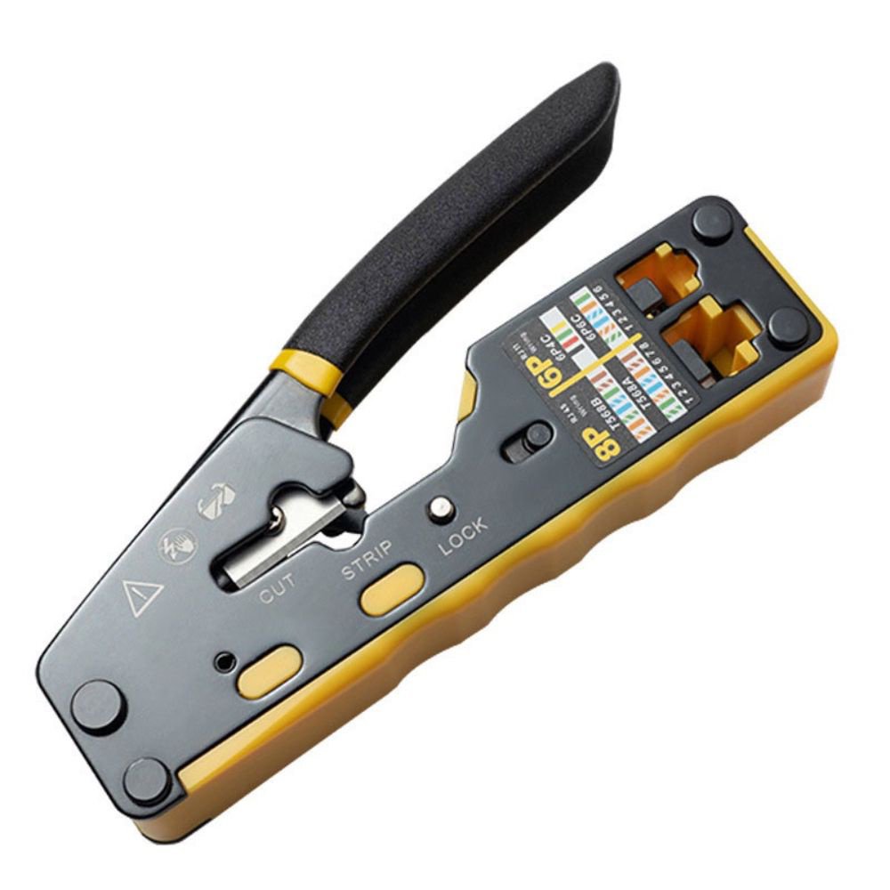 Cat6 Cat5 Cat5e 8P8C RJ45 Crimp Tool Pass Through Crimper Cutter Modular Connector Ethernet All-in-one Wire Tool