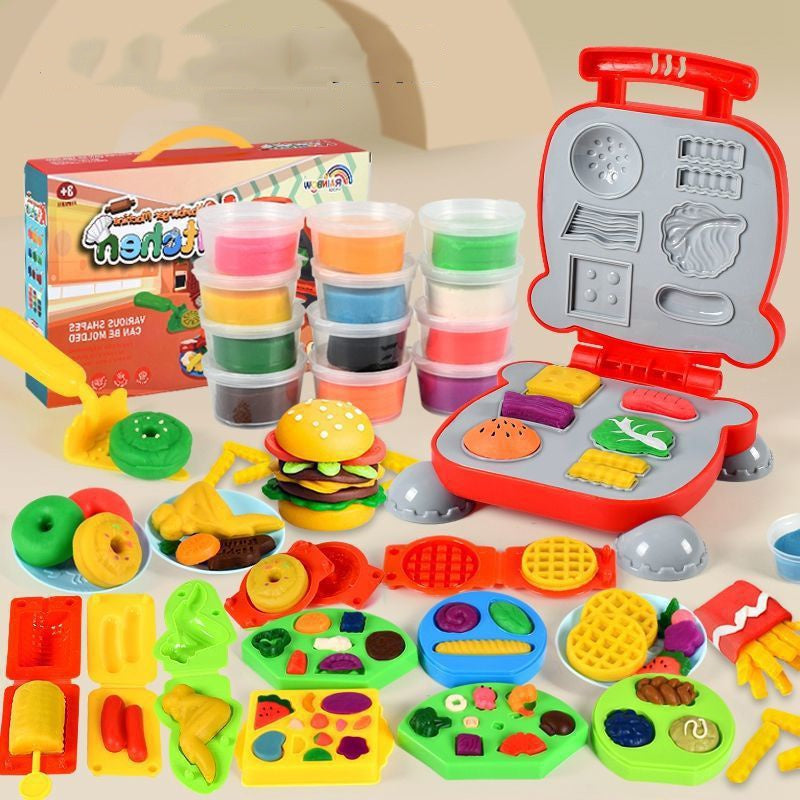 Play Doh Set Pretend Play Dough Playdough Plasticine Slime Set Play-Doh Slime PlayDoh Making Hamburger Noodle Machine