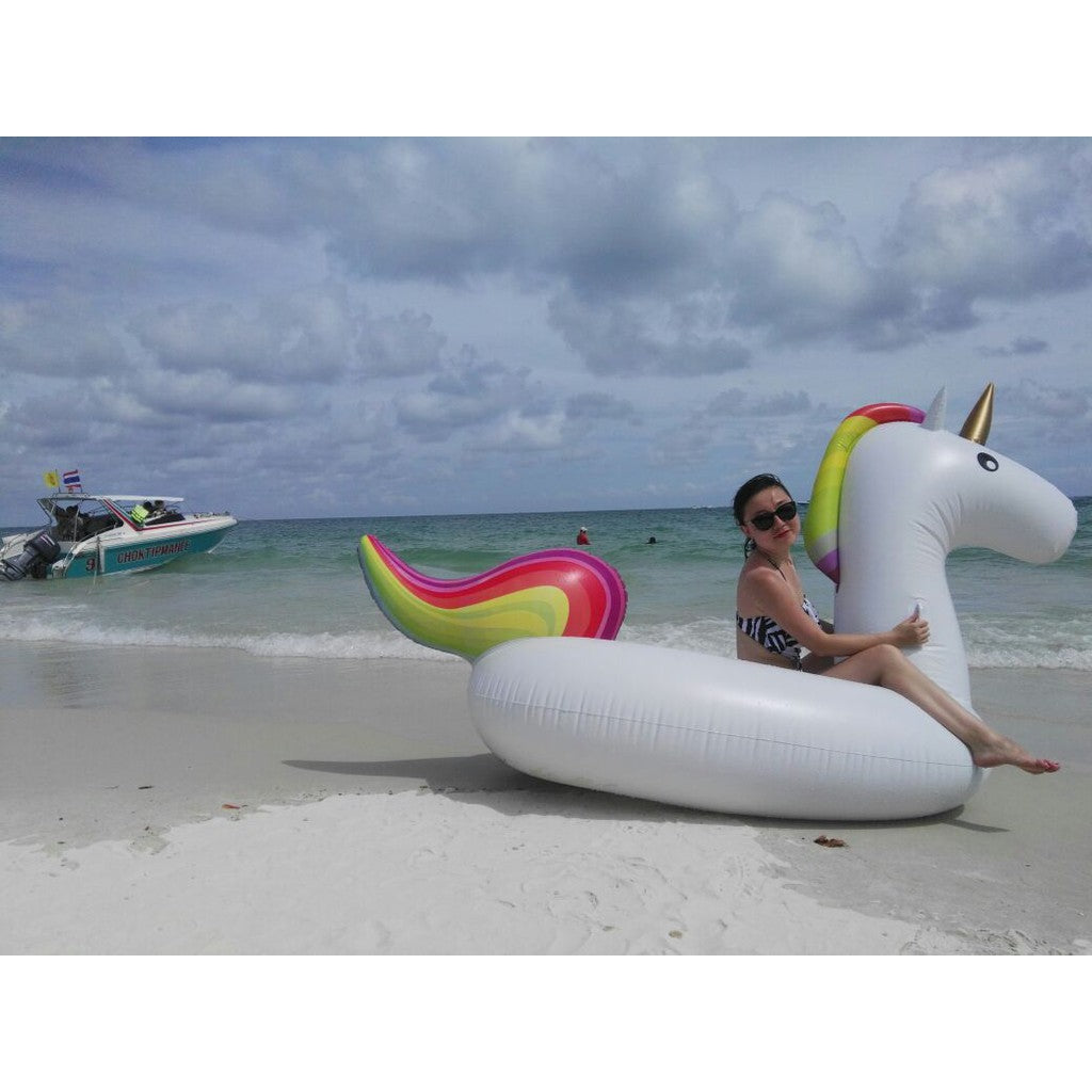 Large floatie beach unicorn inflatable float swimming pool party floats