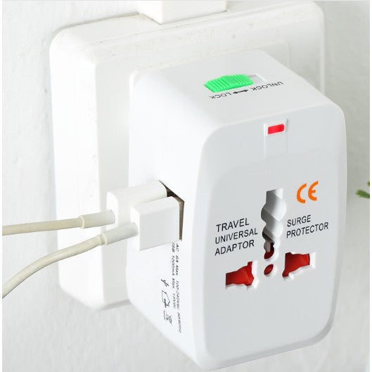 Universal Travel Adaptor charger with dual USB port power plug