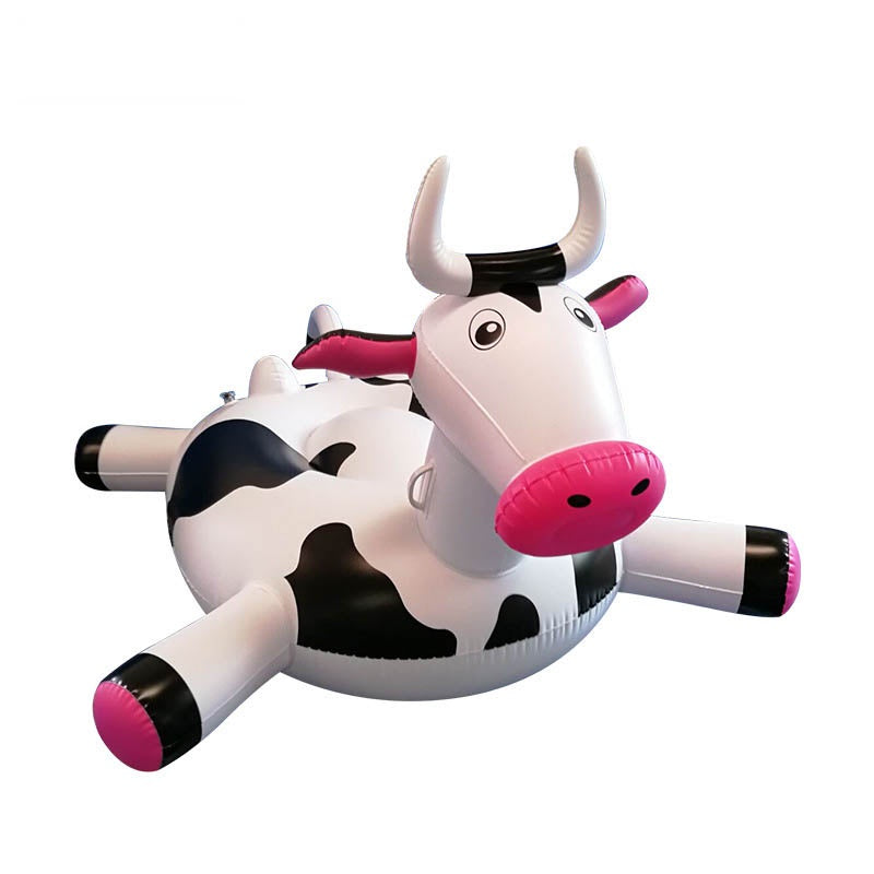 Cow Floating Inflatable Cows Pool Float For Kids Adult Float Raft Water Floating Boat Ride-On Swimming Ring Summer Toys