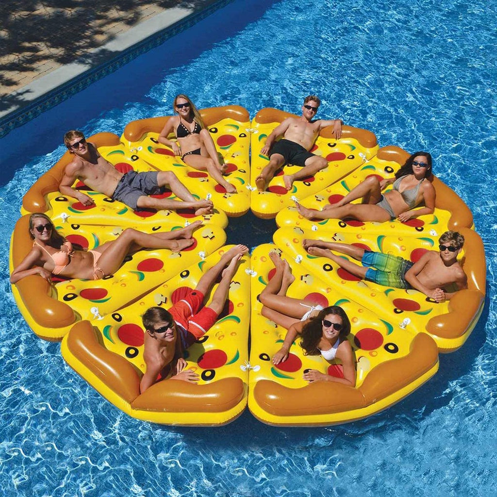 Large floatie beach pizza inflatable float swimming pool party floats