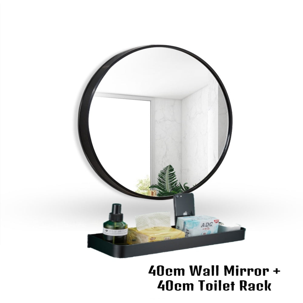 Copy of Wall Hanging Round Mirror Bathroom Toilet Living Room Corridor Bedroom Wall Mounted Black Mirror 40/50/60/70cm