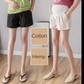 Maternity Shorts for Pregnant Women Summer Fashion Thin Cotton Linen Solid High Waist