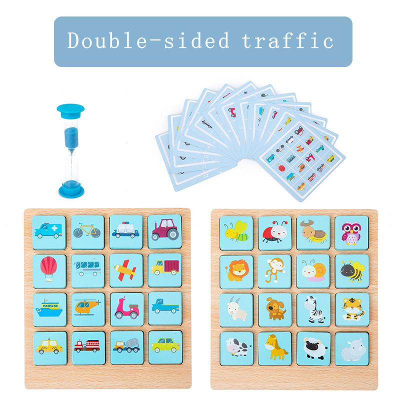 Montessori Right Brain Development Training Card Photographic Memory Board Early Education Instant Memory Grid Board