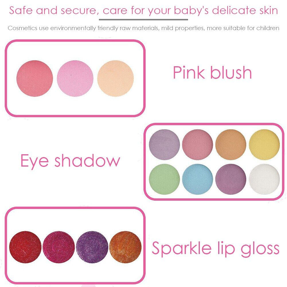 Children Makeup Toys Non-toxic Washable Makeup Set For Kids Girls Pretend Makeup Cosmetic Kit Toys