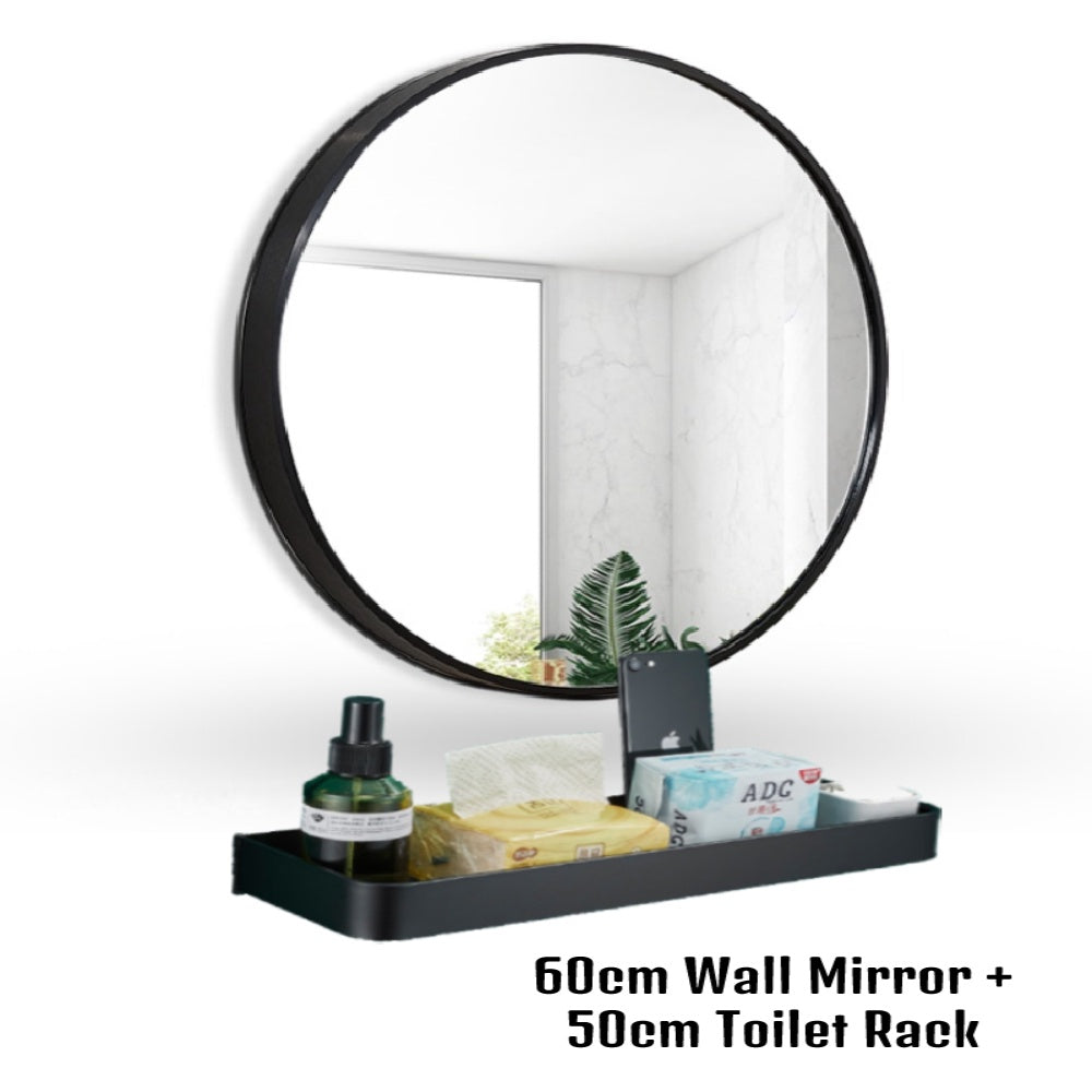 Copy of Wall Hanging Round Mirror Bathroom Toilet Living Room Corridor Bedroom Wall Mounted Black Mirror 40/50/60/70cm