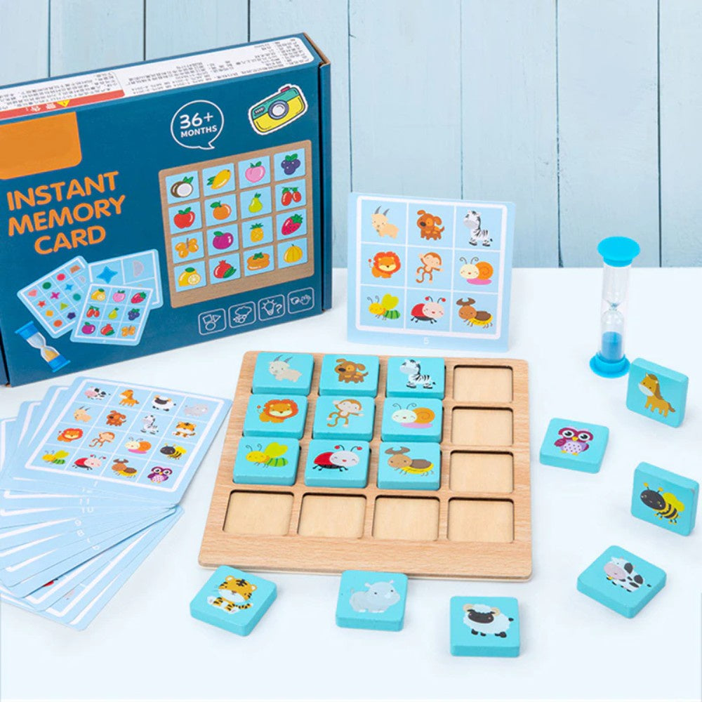 Montessori Right Brain Development Training Card Photographic Memory Board Early Education Instant Memory Grid Board