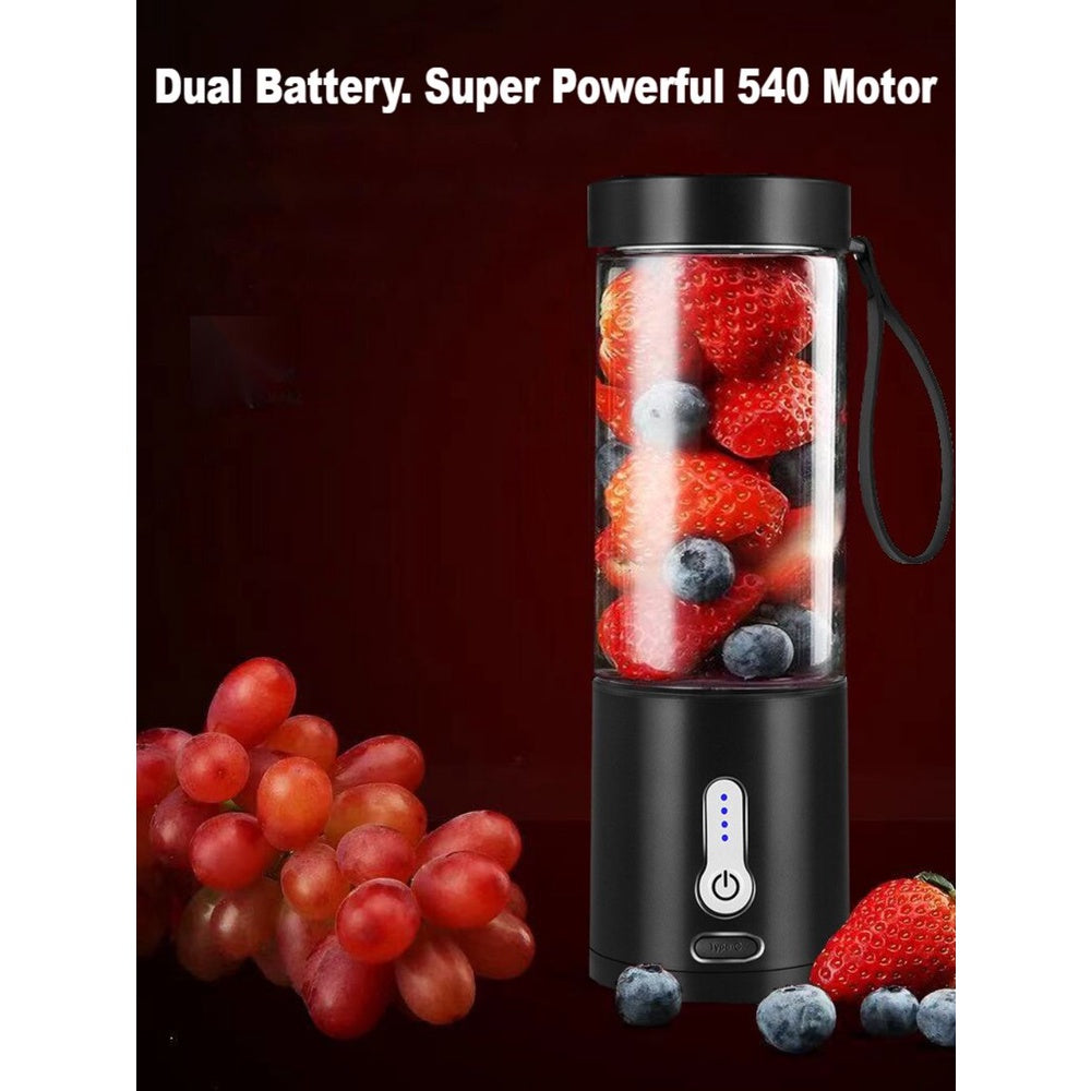 Powerful Portable 6 Cutter Head Blender Household 530ml USB Type-C Charging Blender Fruit Vegetable Mini Wireless Juicer