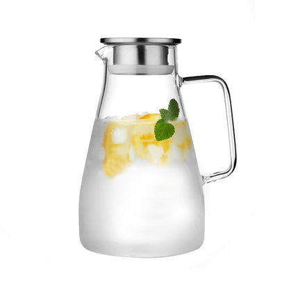 Household Water Jug Jar Kettle Flask Glass Heat Resistant Large Capacity Transparent Drinking Pitcher Glass Juice