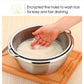 Kitchenware Stainless Steel Fine Mesh Strainer Colander Rice Vegetable Sieve 2 piece set (Pot + Drain)