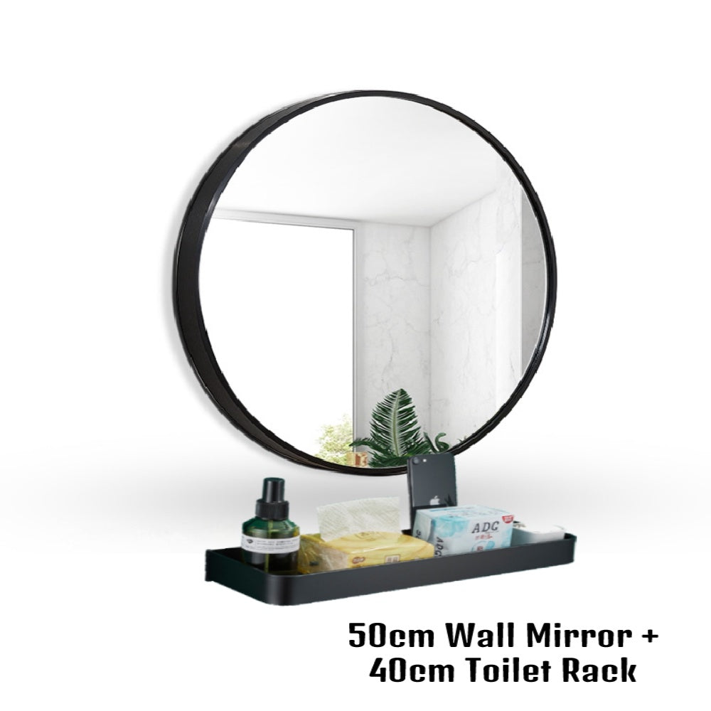 Copy of Wall Hanging Round Mirror Bathroom Toilet Living Room Corridor Bedroom Wall Mounted Black Mirror 40/50/60/70cm