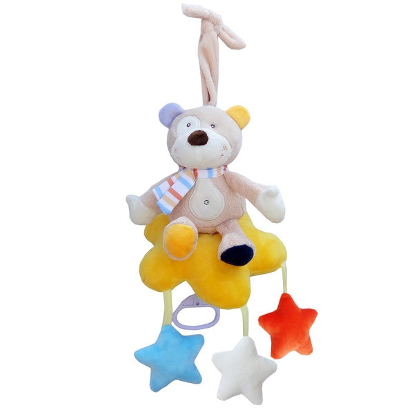 Baby Soft Toy Cot Bed Car Stroller Music Sound Squeeze Hand Infant Star Hanging Toy For Crib And Baby Stroller Unisex