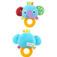 Funny Monkey Baby Soft Toy Rattle Teether Sound Plush Press Grip Squeezing Sounds Rich Colors For Sensory Exploration
